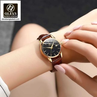 Original Olevs Luxury 6898 Model Leather Belt Ladies Watch - Image 2