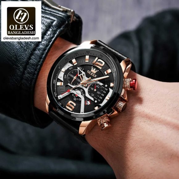 Original Olevs Luxury 9915 Model (Big Dial) Chronograph Active Watch - Image 2