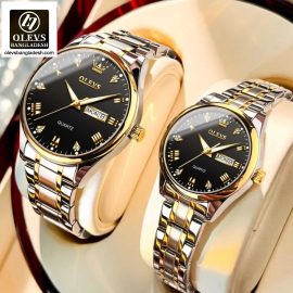 Original Olevs 5563 Model Couple Watch