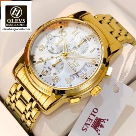 Original Olevs Luxury 2879 Model Chronograph Active Watch