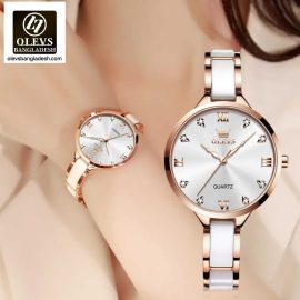 Original Olevs Luxury 5872 Model Ceramics Ladies Watch