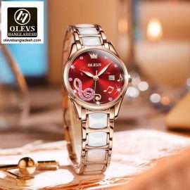 Original Olevs Luxury 3605 Model Ceramics Ladies Watch