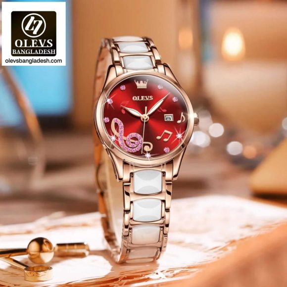 Original Olevs Luxury 3605 Model Ceramics Ladies Watch