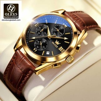 Original Olevs Luxury 2872 Model Chronograph Active Watch