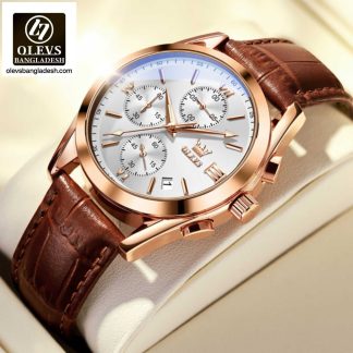 Original Olevs Luxury 2872 Model Chronograph Active Watch