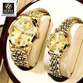 Original Olevs 9970 Model Luxury Couple Watch