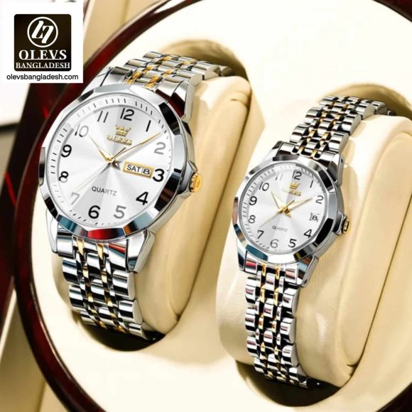 Original Olevs 9970 Model Luxury Couple Watch