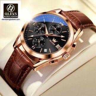 Original Olevs Luxury 2872 Model Chronograph Active Watch