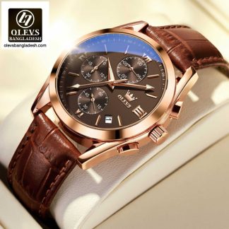 Original Olevs Luxury 2872 Model Chronograph Active Watch