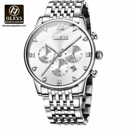 Original Olevs Luxury 2868 Model Chronograph Active Watch