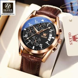 Original Olevs Luxury 2878 Model Chronograph Active Watch