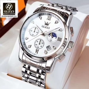 Original Olevs Luxury 2858 Model Chronograph Active Watch