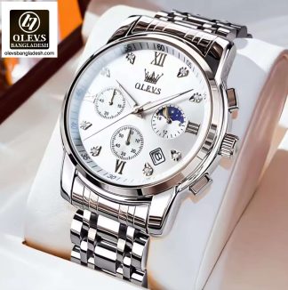 Original Olevs Luxury 2858 Model Chronograph Active Watch