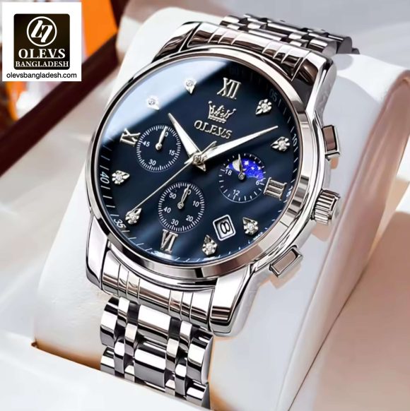 Original Olevs Luxury 2858 Model Chronograph Active Watch