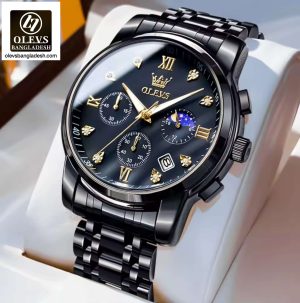 Original Olevs Luxury 2858 Model Chronograph Active Watch