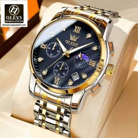 Original Olevs Luxury 2858 Model Chronograph Active Watch