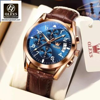 Original Olevs Luxury 2878 Model Chronograph Active Watch