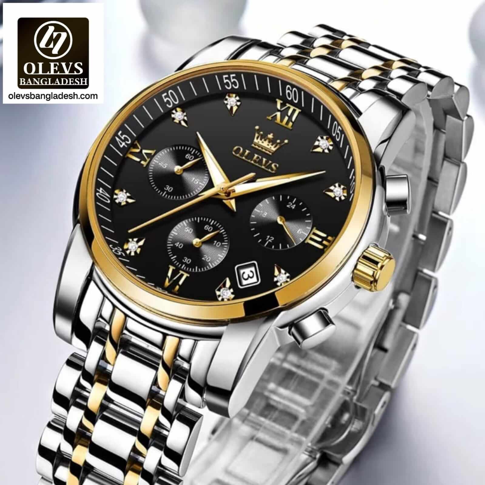 Original Olevs Luxury 2858 Model Chronograph Active Watch – Official ...