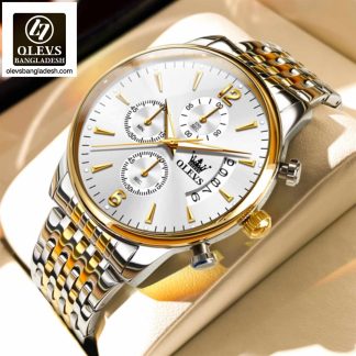 Original Olevs Luxury 2867 Model Chronograph Active Watch
