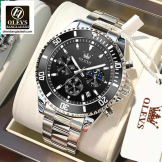 Original Olevs Luxury 2870 Model Chronograph Active Watch