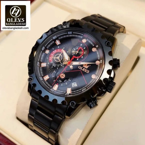 Original Olevs Luxury 2873 Model Chronograph Active Watch