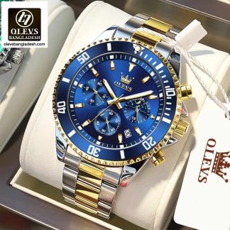 Original Olevs Luxury 2870 Model Chronograph Active Watch