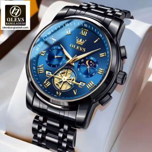 Original Olevs Luxury 2859 Model Chronograph Active Watch