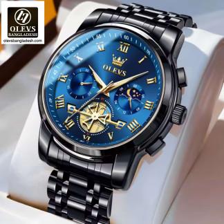Original Olevs Luxury 2859 Model Chronograph Active Watch