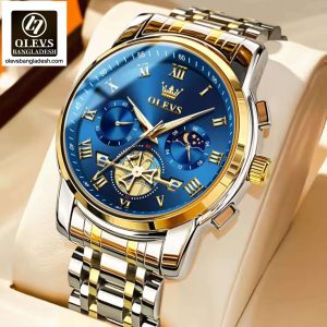 Original Olevs Luxury 2859 Model Chronograph Active Watch