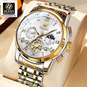 Original Olevs Luxury 2859 Model Chronograph Active Watch