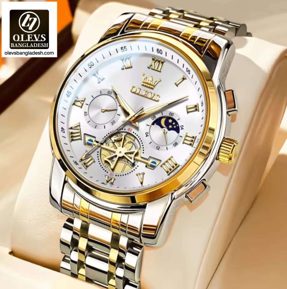 Original Olevs Luxury 2859 Model Chronograph Active Watch