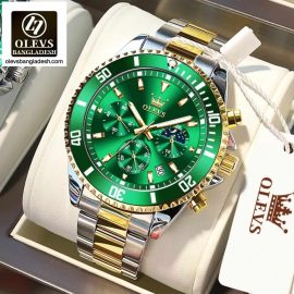 Original Olevs Luxury 2870 Model Chronograph Active Watch