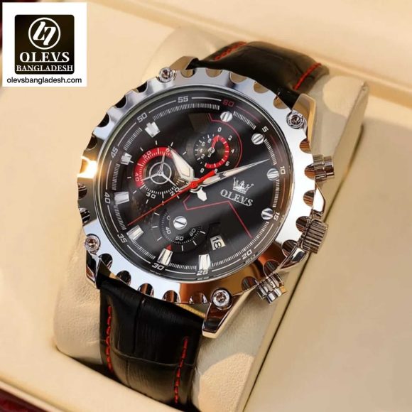 Original Olevs Luxury 2873 Model Chronograph Active Watch
