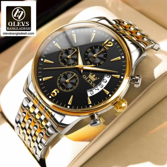 Original Olevs Luxury 2867 Model Chronograph Active Watch