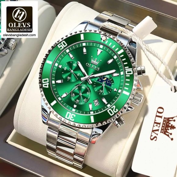 Original Olevs Luxury 2870 Model Chronograph Active Watch