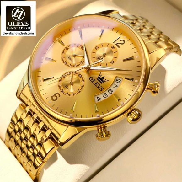 Original Olevs Luxury 2867 Model Chronograph Active Watch