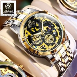 Original Olevs Luxury 9947 Model Chronograph Active Watch