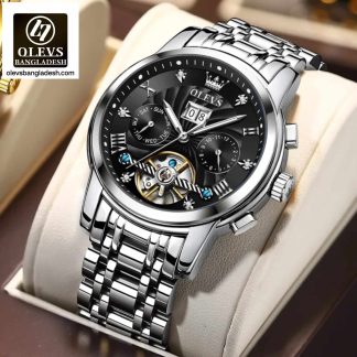 Original Olevs Luxury 9910 Model Automatic Mechanical Watch for Men.