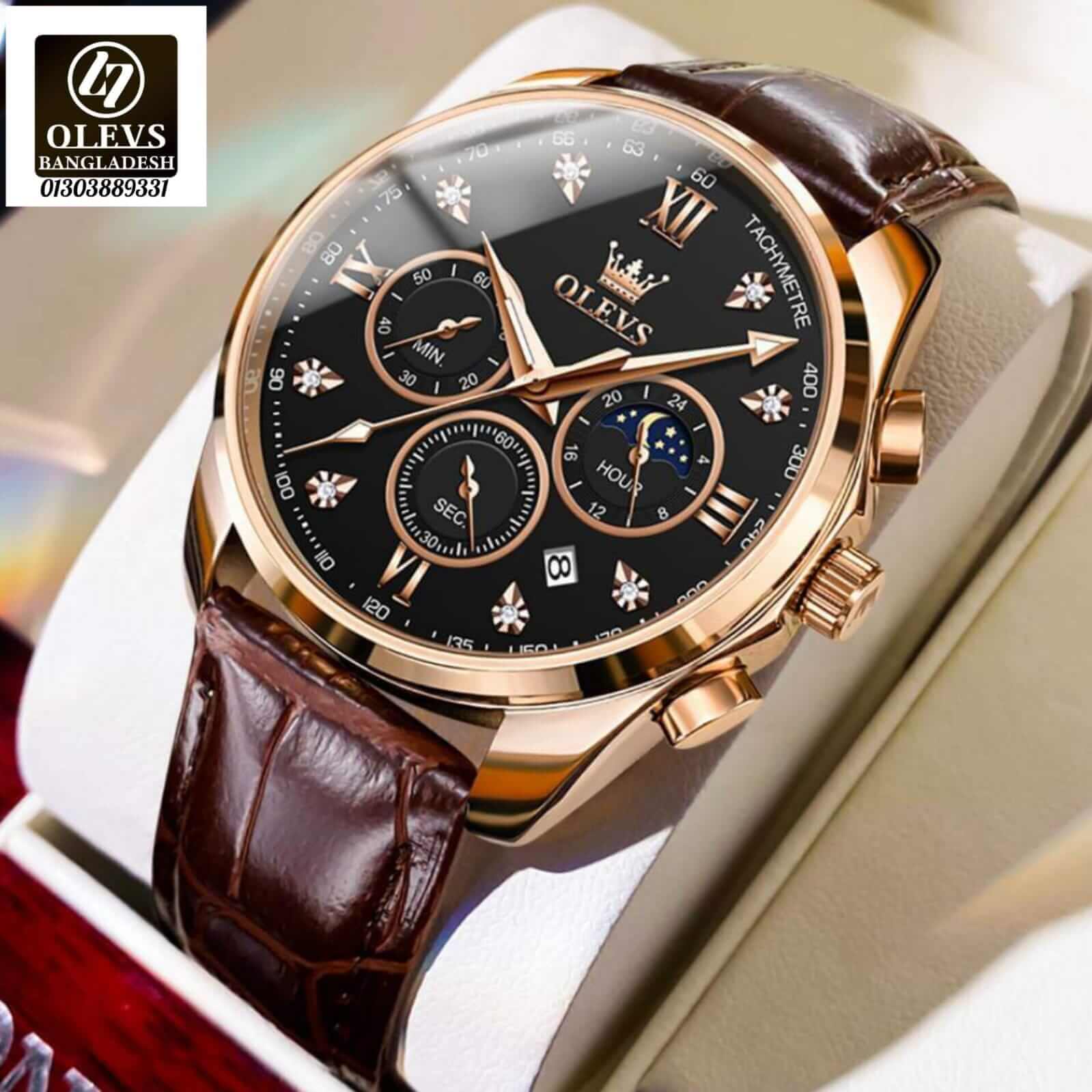 Original Olevs Luxury Model Chronograph Active Watch Official Site Of Olevs Bangladesh