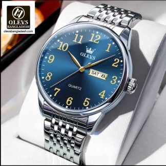 Original Olevs 5535 Model Luxury Steel Chain Watch