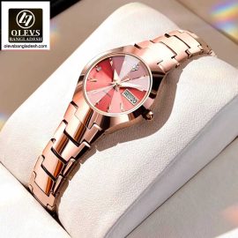 Original Olevs Luxury 8697 Model Tungsten Steel Ladies Watch