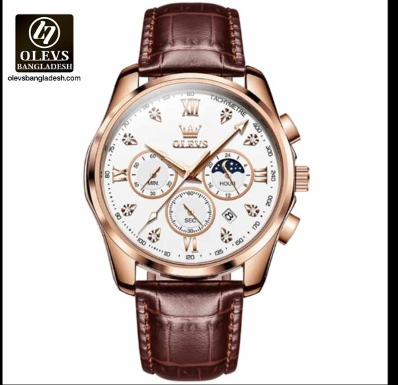 Original Olevs Luxury 2888 Model Chronograph Active Watch