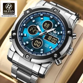 Original Olevs Luxury 1106 Model Dual Time Watch for Men