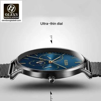 Original Olevs Luxury 6860 Model Ultra Thin Watch for Men - Image 2