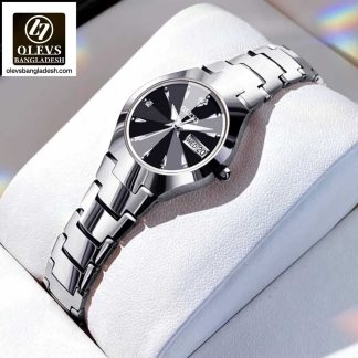 Original Olevs Luxury 8697 Model Tungsten Steel Ladies Watch