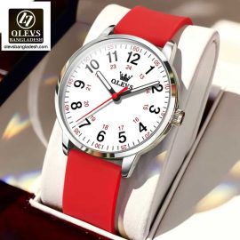 Original Olevs Luxury 9953 Model Silicone Straps Ladies Watch