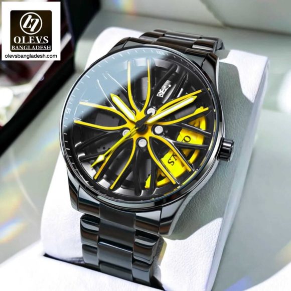 Original Olevs Luxury 9937 Model Wheel Rotatable Watch for Men - Image 2