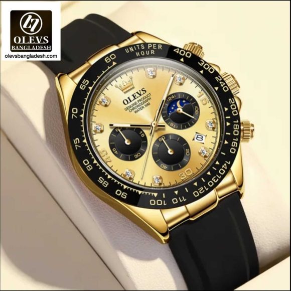Original Olevs Luxury 2875 Model Chronograph Active Watch
