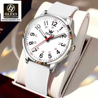 Original Olevs Luxury 9953 Model Silicone Straps Ladies Watch