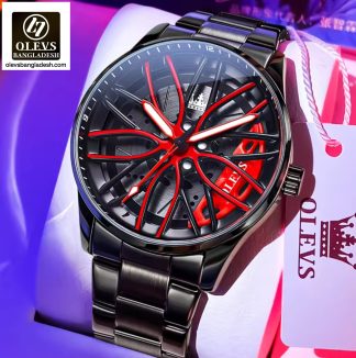 Original Olevs Luxury 9937 Model Wheel Rotatable Watch for Men